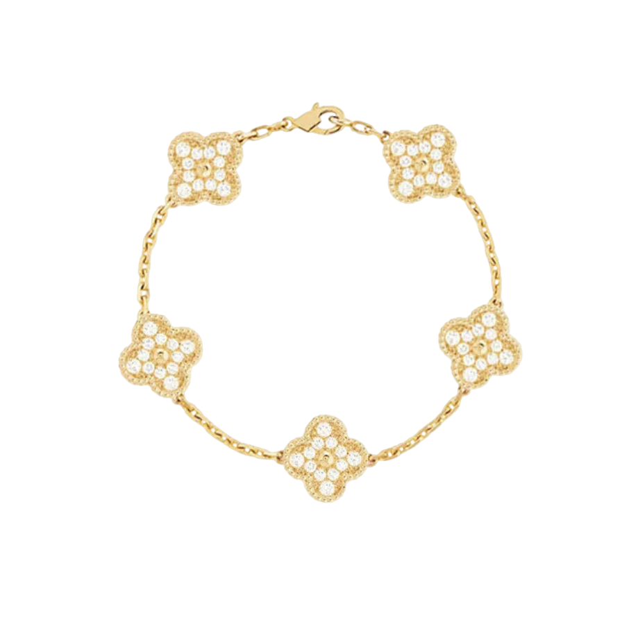 Gold Crystal Bloom Bracelet