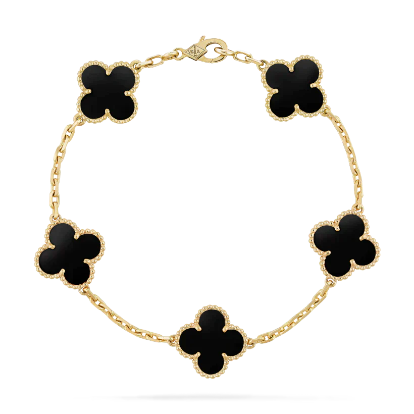 Gold Noir Bloom Bracelet