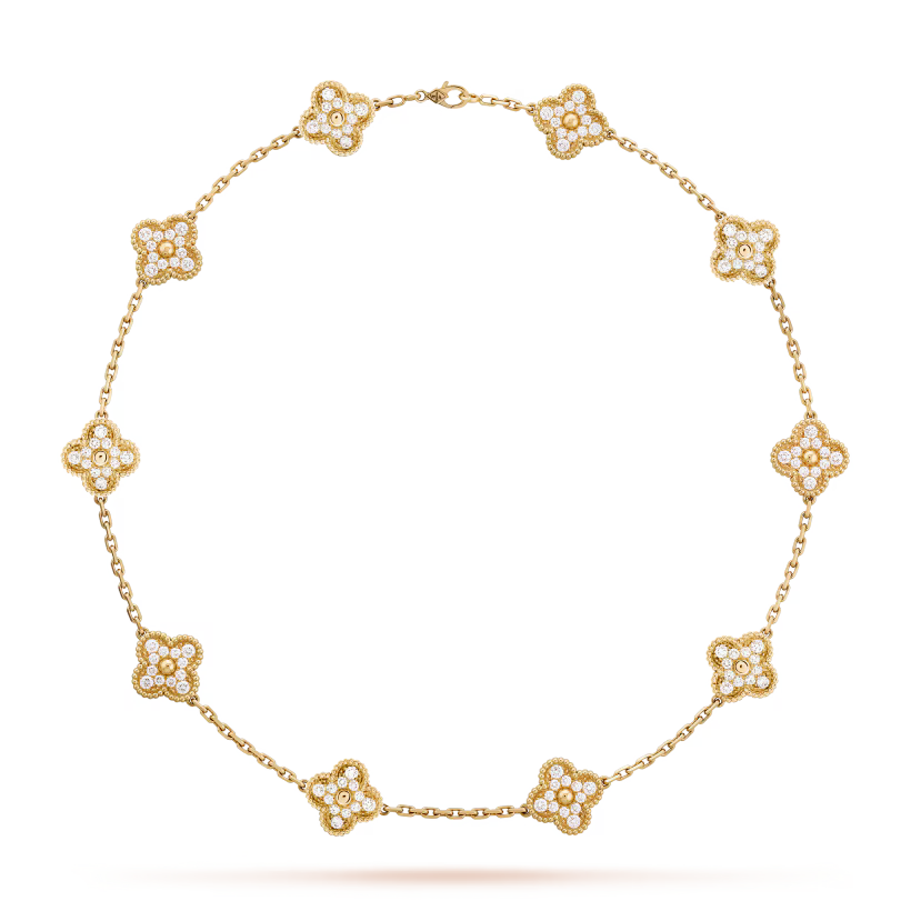 Gold Crystal Bloom Necklace