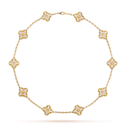 Gold Crystal Bloom Necklace