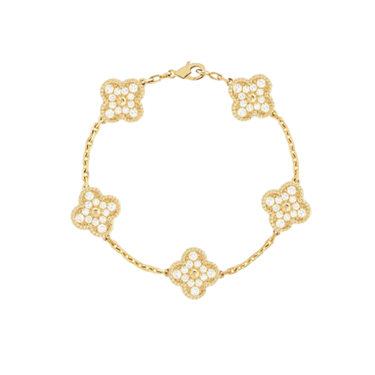 Gold Crystal Bloom Bracelet